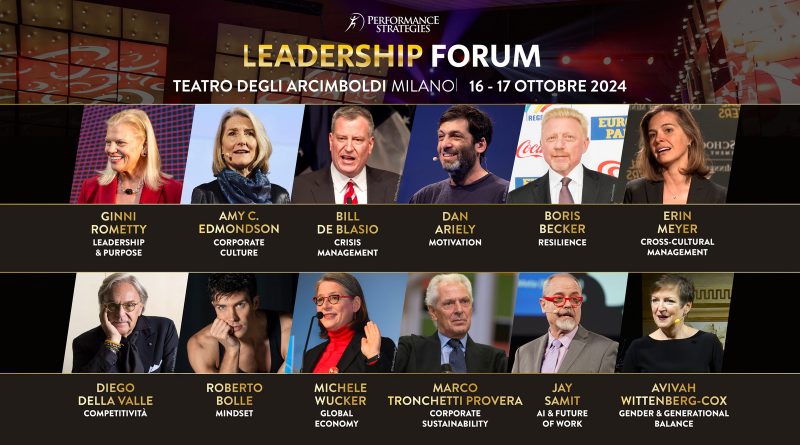 Leadership Forum 16 -17 October, Teatro Arcimboldi Milano, Guest Line up