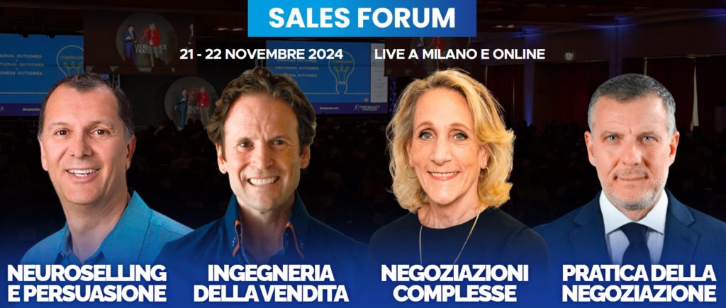 Sales Forum 20-21 novembre presso UNAHOTELS Expo Fiera Milano